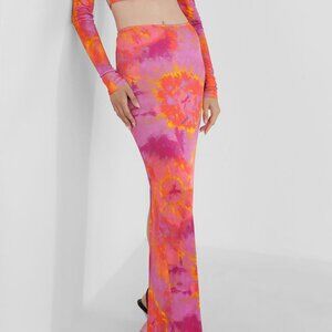 NWT Ronny Kobo Collection Ruched Maxi Skirt